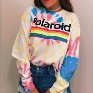 Tie-Dye Polaroid Long-Sleeved Tee